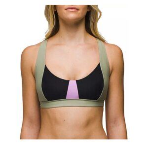 Prana Talum Swim Top Black Color Block NWT
